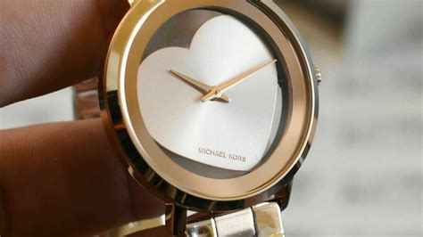 michael kors heart watch rose gold